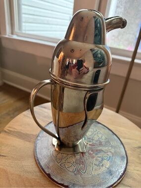 Restoration Hardware Vintage Stainless Silver Cocktail Shaker Pitcher